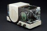 Baby Addison A2 in Marbled Navy Blue + White Art Deco Bakelite Radio